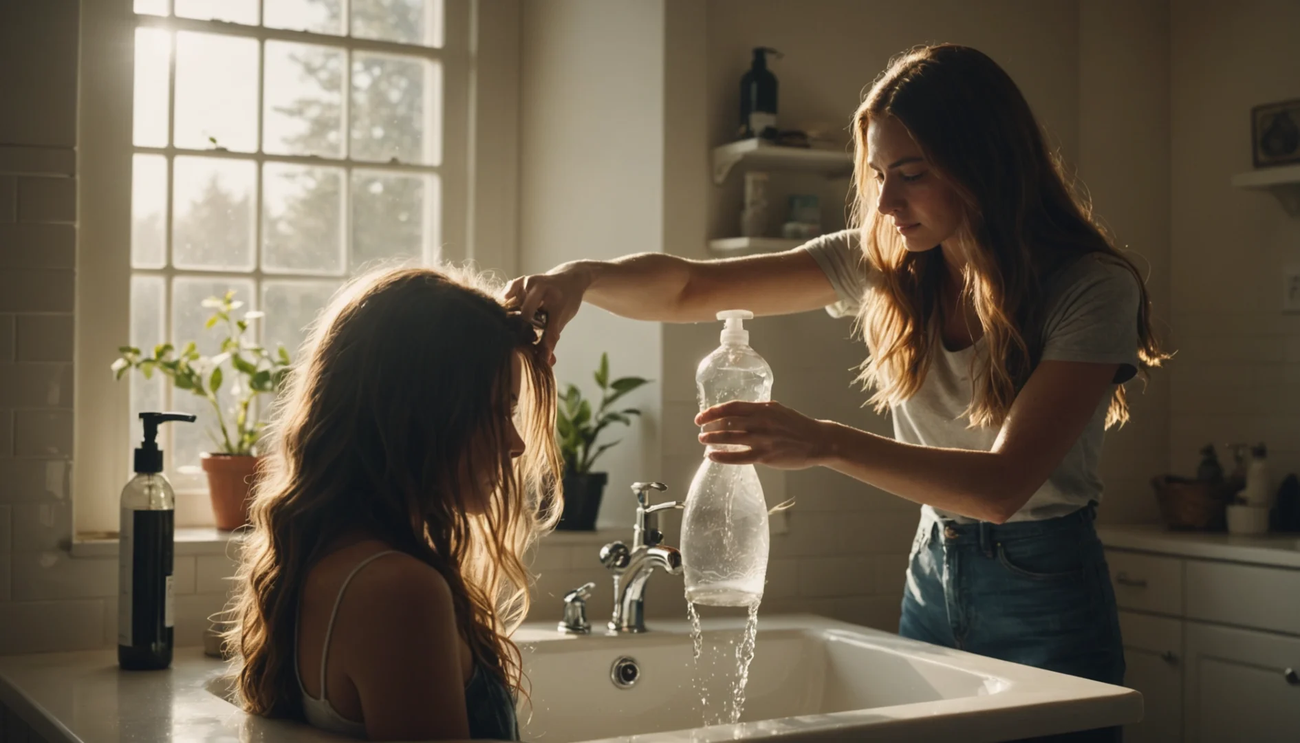 eau de rincage cheveux