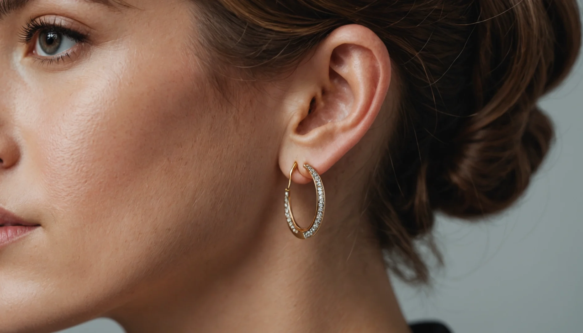 boucle d'oreille non percée