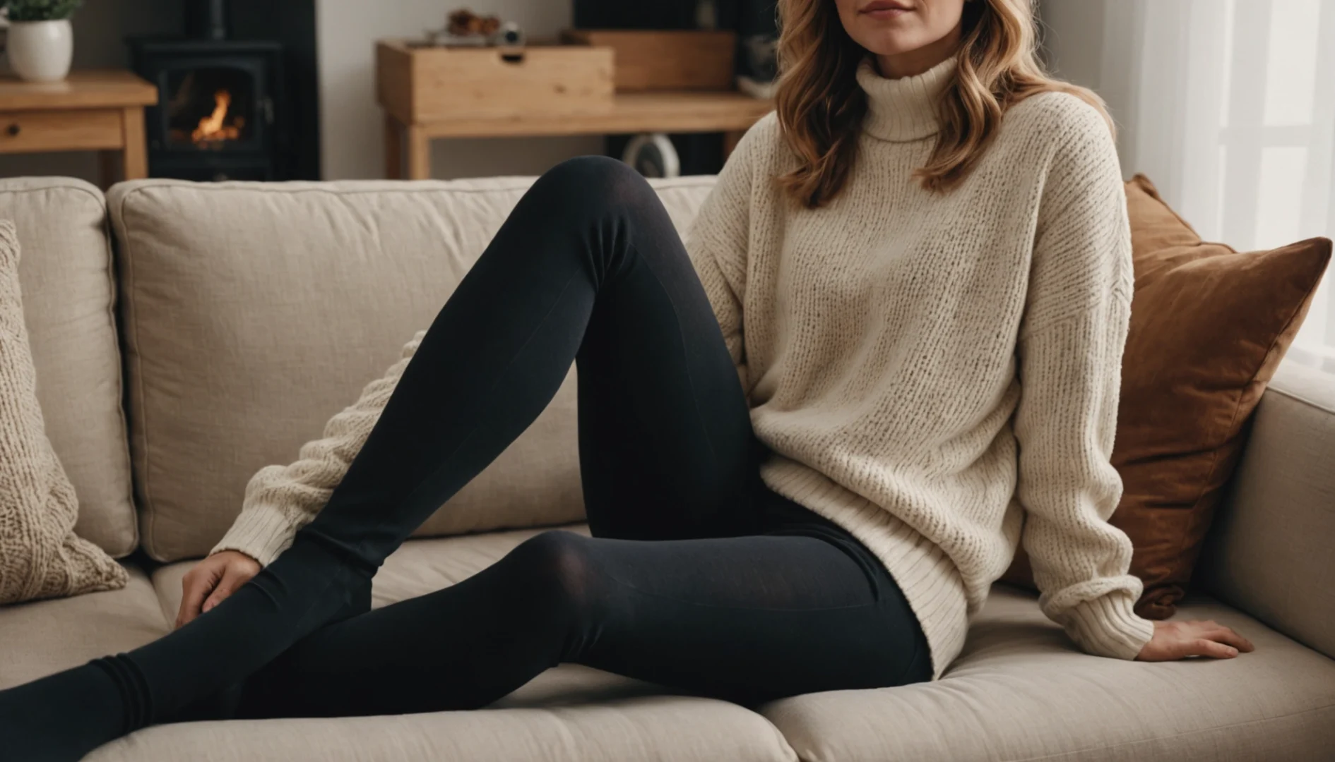 collant polaire peau noire